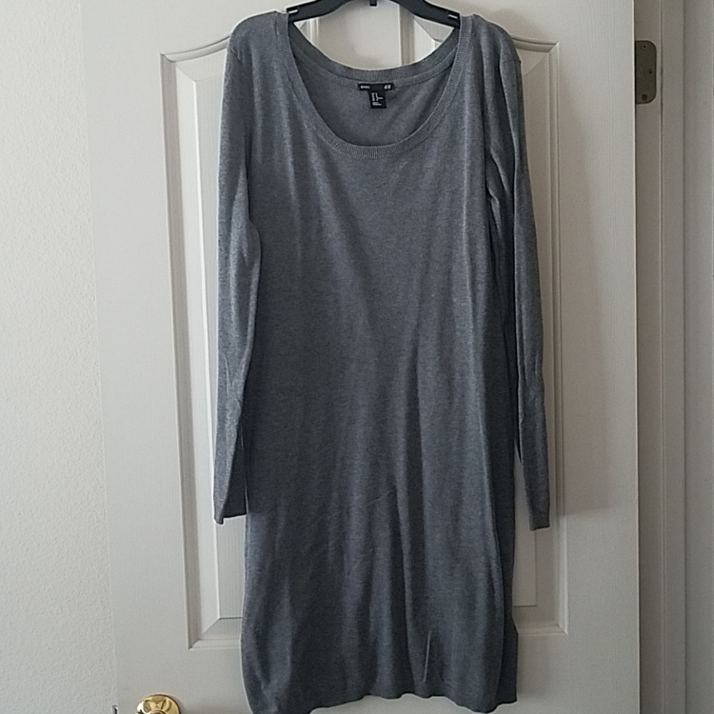 H&M Gray Basic Sweater Dress